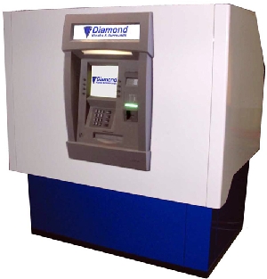 ATM Kiosk building with custom graphics